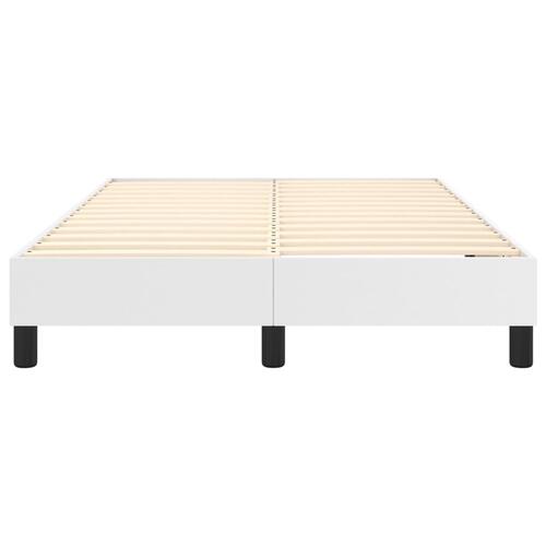 Sengeramme til kontinentalseng 120x200 cm kunstlæder hvid