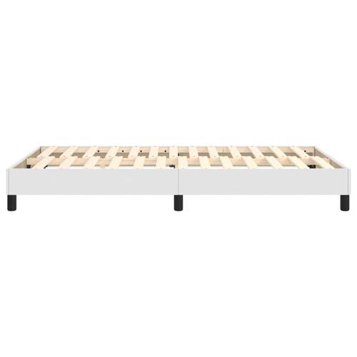 Sengeramme til kontinentalseng 120x200 cm kunstlæder hvid