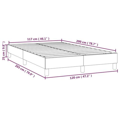 Sengeramme til kontinentalseng 120x200 cm kunstlæder hvid
