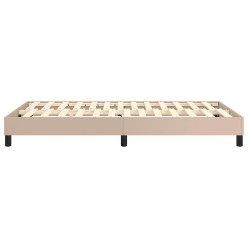 Sengeramme til kontinentalseng 120x200 cm kunstlæder cappuccino