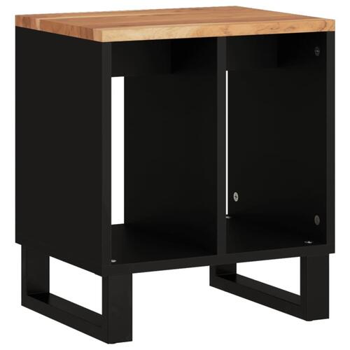 Sidebord 40x31x46 cm massivt akacietræ og konstrueret træ