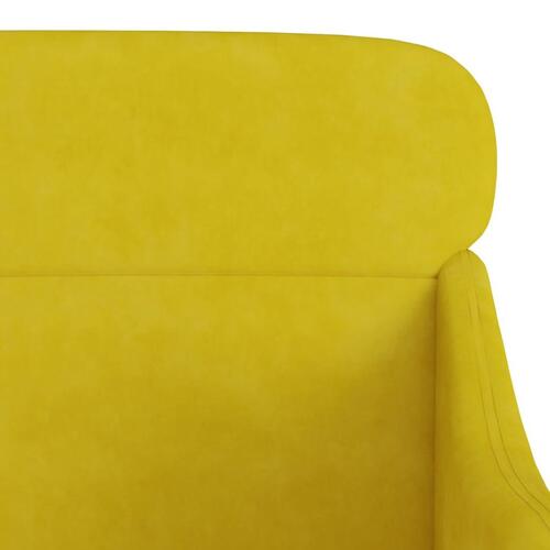 Lænestol 63x76x80 cm velour gul