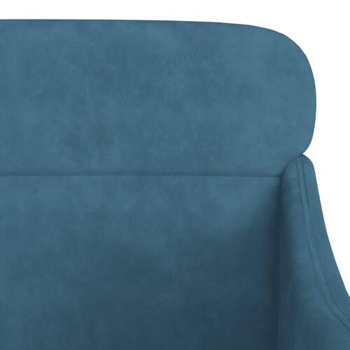 Lænestol 63x76x80 cm velour blå
