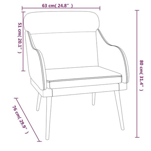 Lænestol 63x76x80 cm velour blå
