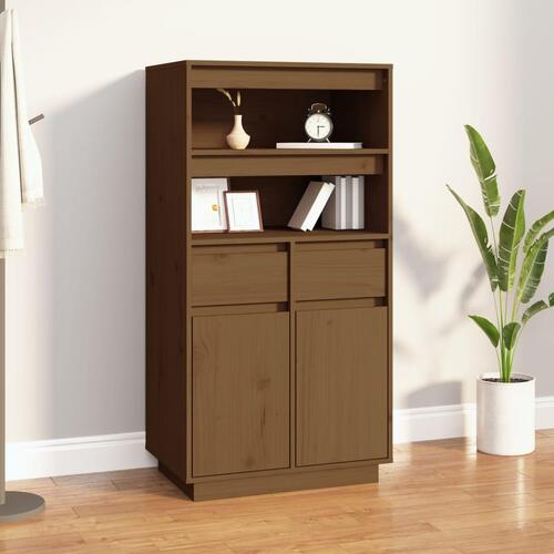 Højskab 60x40x116,5 cm massivt fyrretræ gyldenbrun