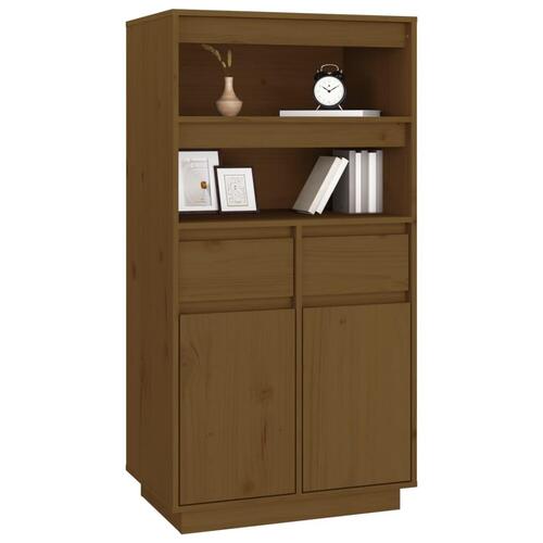 Højskab 60x40x116,5 cm massivt fyrretræ gyldenbrun