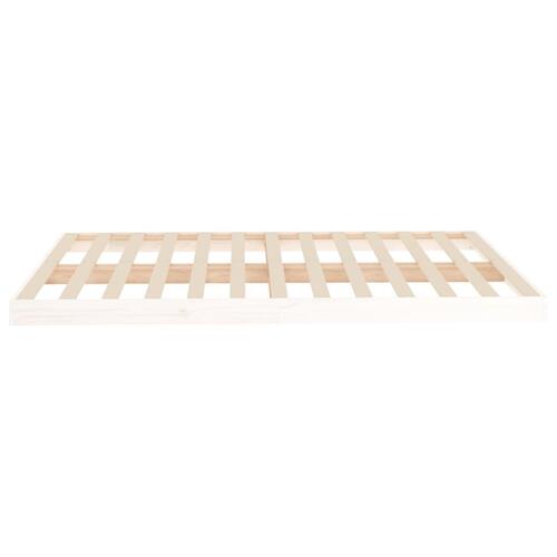Sengeramme 140x190 cm massivt fyrretræ hvid