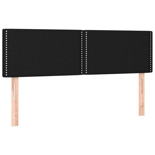 Kontinentalseng med madras 140x200 cm stof sort