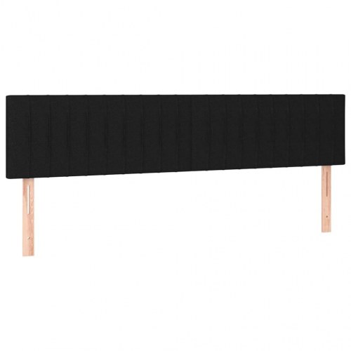 Kontinentalseng med madras 180×200 cm - stof, sort