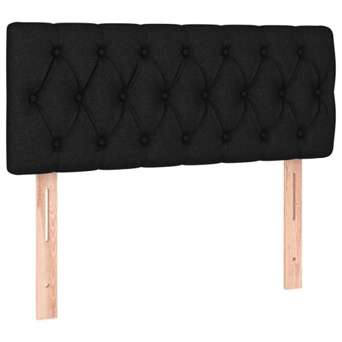 Kontinentalseng med madras 90×200 cm - stof, sort