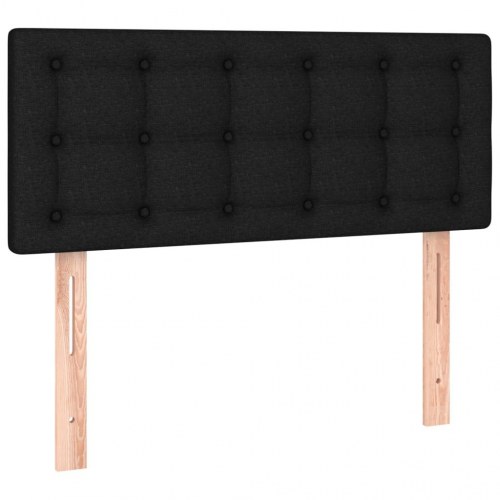 Kontinentalseng med madras 90×200 cm - stof, sort
