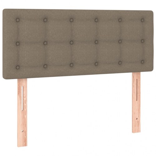 Kontinentalseng med madras 90×200 cm - stof, gråbrun
