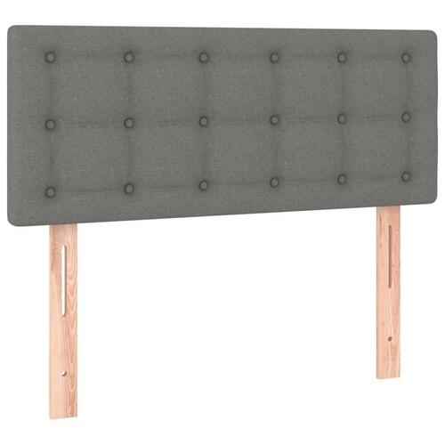 Kontinentalseng med madras 100x200 cm stof mørkegrå