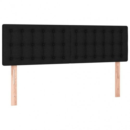 Kontinentalseng med madras 140×200 cm - stof, sort