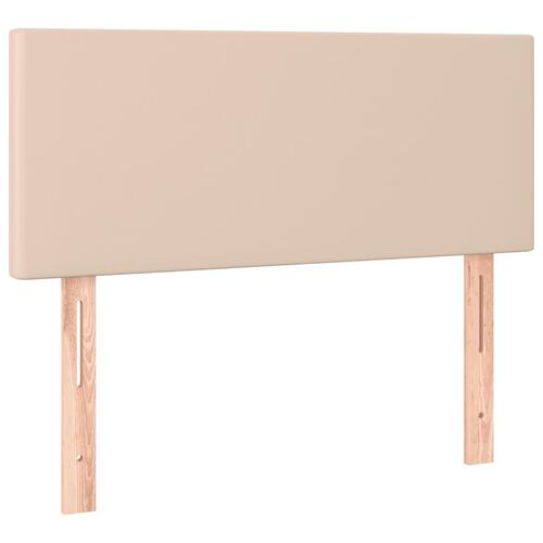 Kontinentalseng 80x200 cm kunstlæder cappuccinofarvet