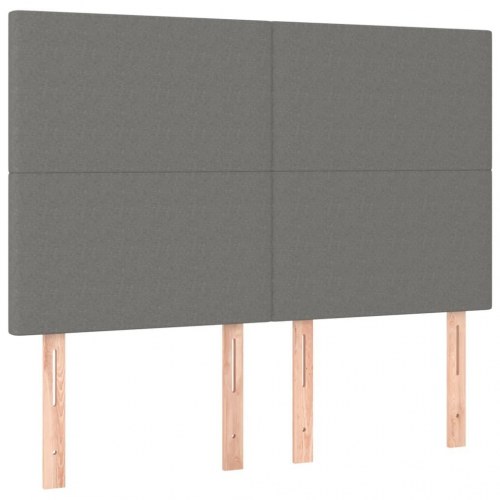 Kontinentalseng med madras 160×200 cm - stof, mørkegrå