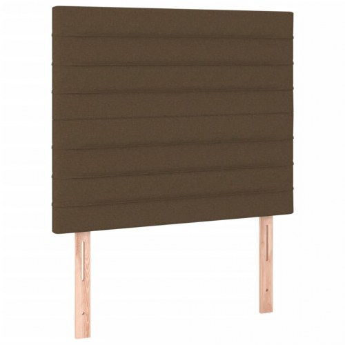 Kontinentalseng med madras 80x200 cm - stof, mørkebrun