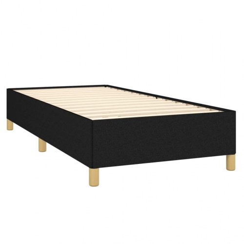 Kontinentalseng med madras 80×200 cm - stof, sort