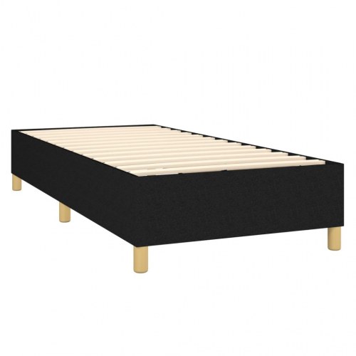 Kontinentalseng med madras 90×200 cm - stof, sort