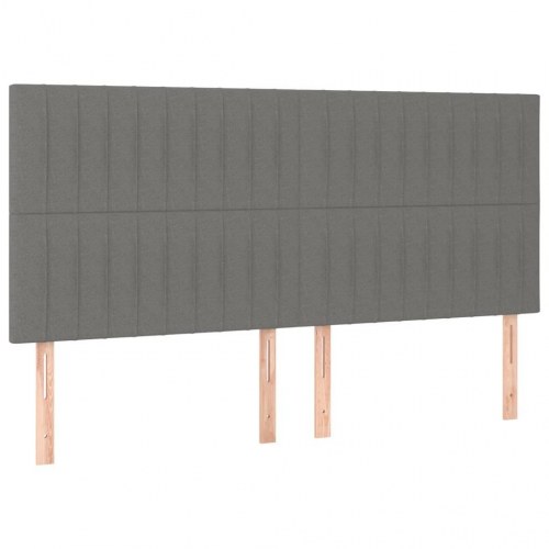 Kontinentalseng med madras 160×200 cm - stof, mørkegrå