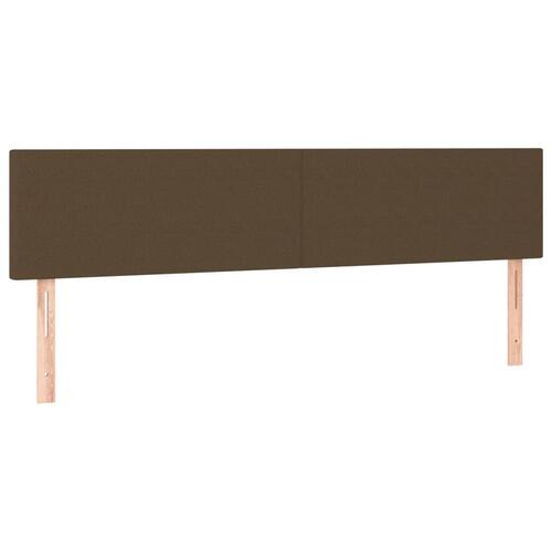 Kontinentalseng med madras 200x200 cm stof mørkebrun