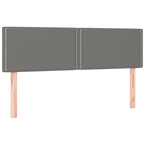 Kontinentalseng med madras 140×190 cm - stof, mørkegrå