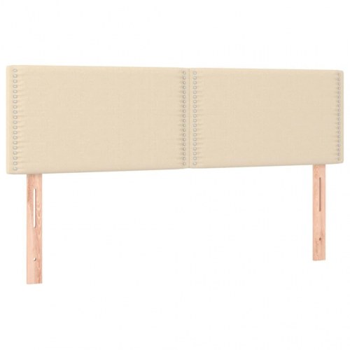 Kontinentalseng med madras 140×200 cm - stof, cremefarvet