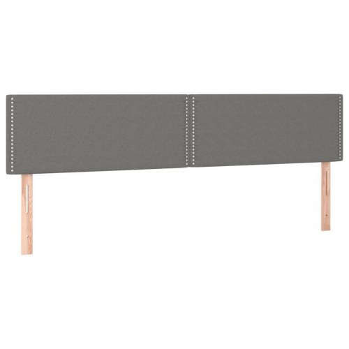 Kontinentalseng med madras 200x200 cm - stof, mørkegrå