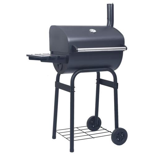 Kulgrill/rygegrill med bundhylde sort