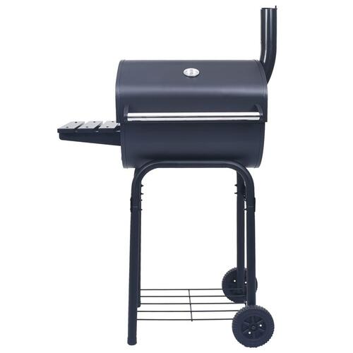 Kulgrill/rygegrill med bundhylde sort