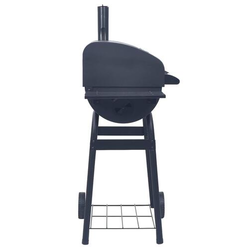 Kulgrill/rygegrill med bundhylde sort