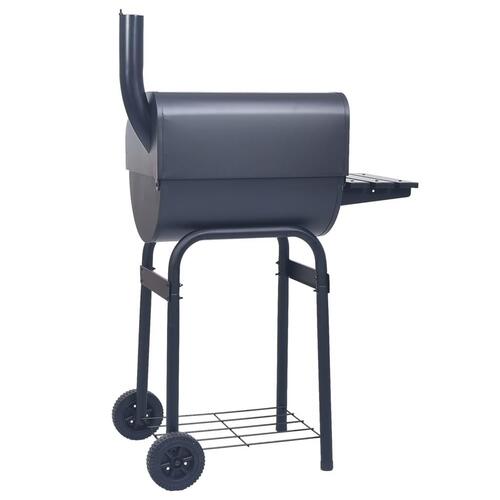Kulgrill/rygegrill med bundhylde sort