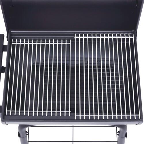 Kulgrill/rygegrill med bundhylde sort