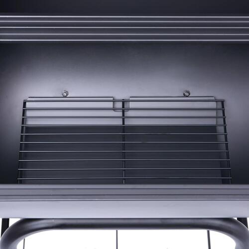 Kulgrill/rygegrill med bundhylde sort