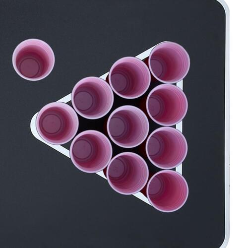 Beer pong-sæt 0,5 l plastik