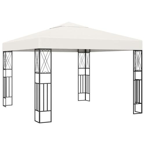 Pavillon 3x3 m stof cremefarvet