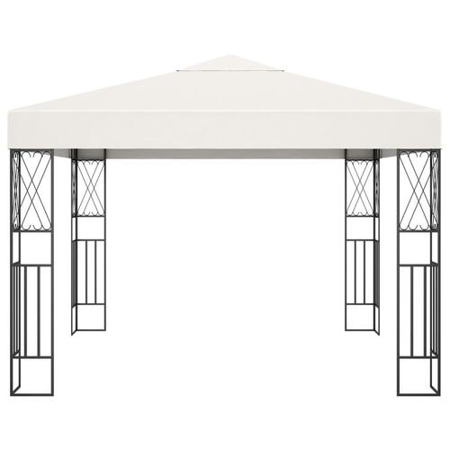 Pavillon 3x3 m stof cremefarvet