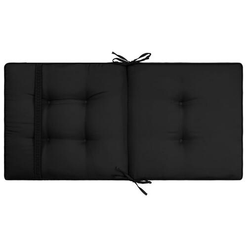 Hynder til havestol 2 stk. 100x50x5 cm sort