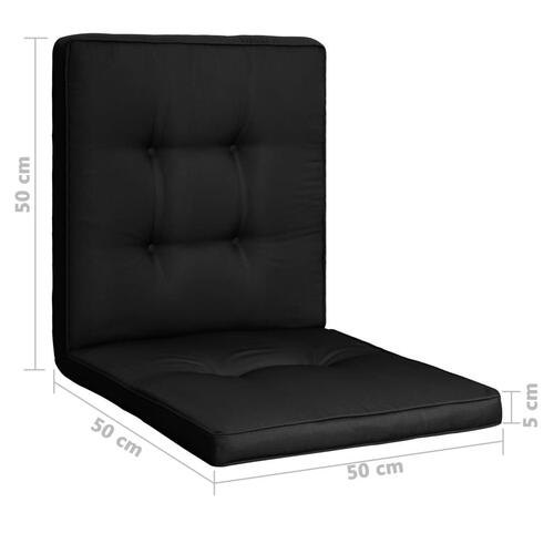 Hynder til havestol 2 stk. 100x50x5 cm sort