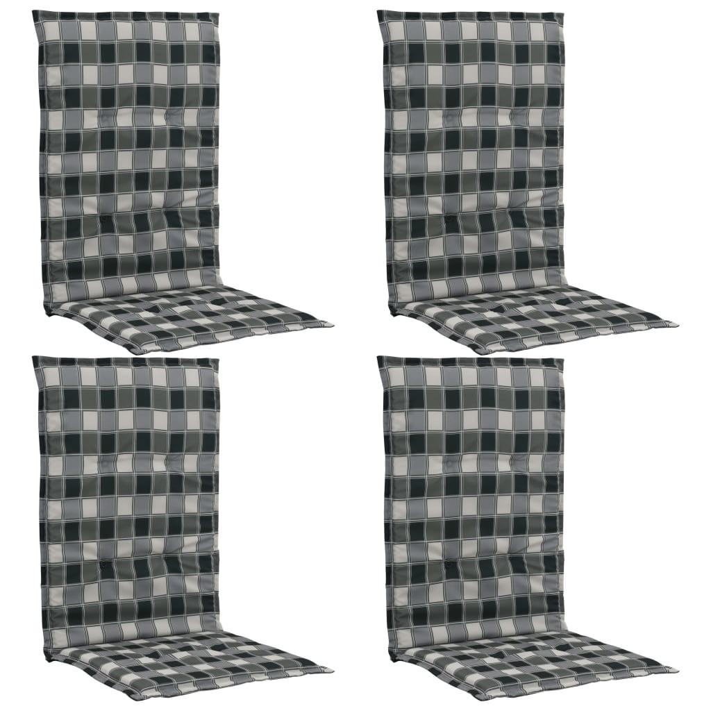 Udendørshynder med tryk 4 stk. 120x50x3 cm flerfarvet