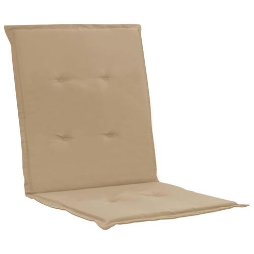 Stolehynde m. lav ryg 4 stk. 100x50x3 cm oxfordstof beige
