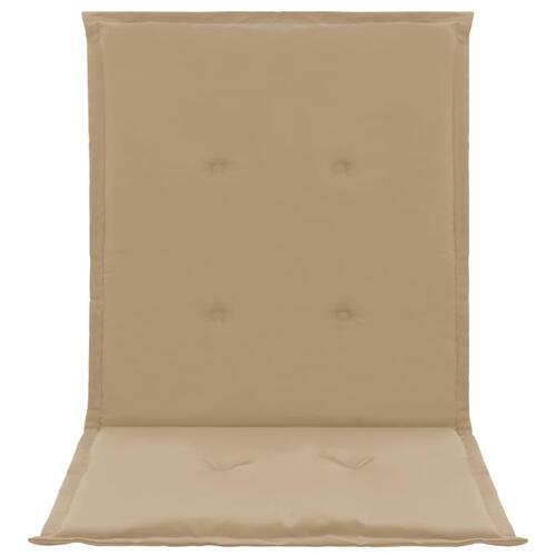 Stolehynde m. lav ryg 4 stk. 100x50x3 cm oxfordstof beige