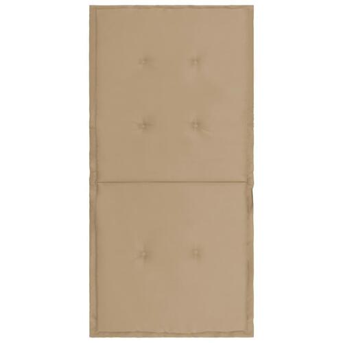 Stolehynde m. lav ryg 4 stk. 100x50x3 cm oxfordstof beige