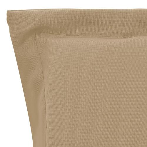 Stolehynde m. lav ryg 2 stk. 100x50x3 cm oxfordstof beige