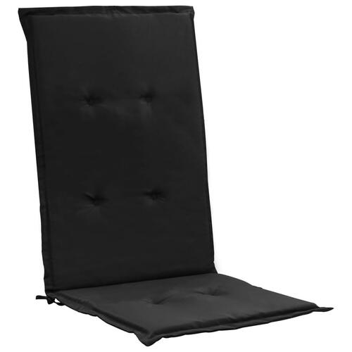 Stolehynder m. høj ryg 4 stk. 120x50x3 cm stof sort
