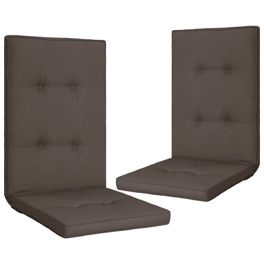 Hynder til havestol 2 stk. 120x50x5 cm antracitgrå