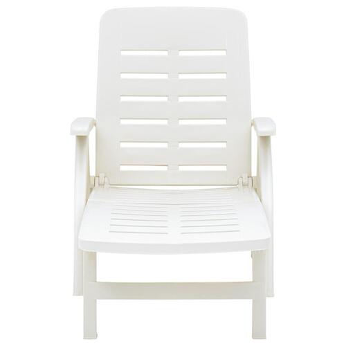 Foldbar liggestol plastik hvid