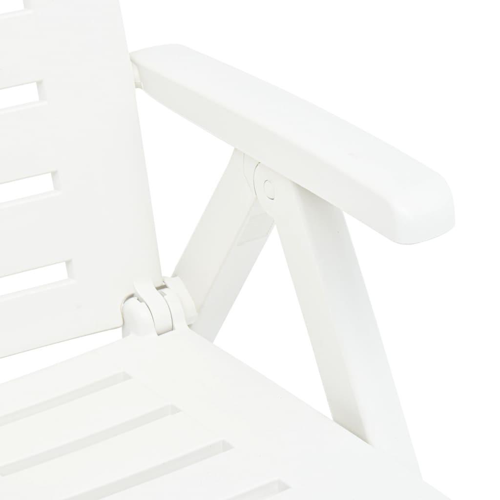 Foldbar liggestol plastik hvid