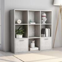Bogreol 98x30x98 cm spånplade betongrå
