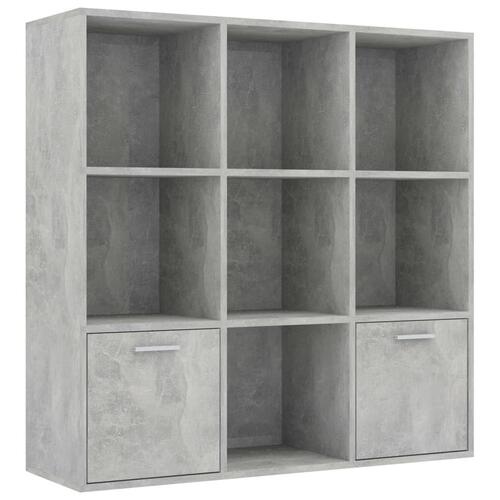 Bogreol 98x30x98 cm spånplade betongrå